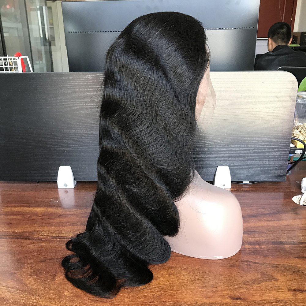 Large stock Wholesale Per plucked human hair wigs with, fast shipping body wave lace front wigs human hair brazilian