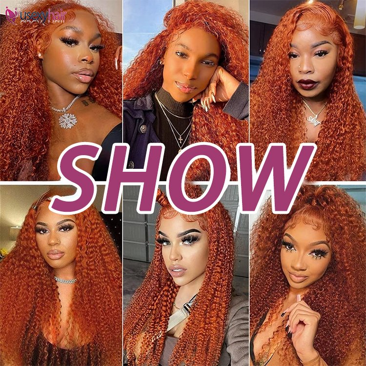 13x6 Ginger Orange 30 40 Inch Brazilian Preplucked Curly Hd Lace Frontal Wig 13x4 Water Wave Lace Front Human Hair Wigs