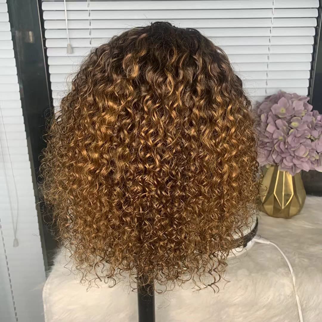 Glueless Brazilian Short Bob Wig With Bangs, Bang Luxury Curly Wig, Cheap Curly Human Hair Bang Wig Non Lace Human Hair Wigs