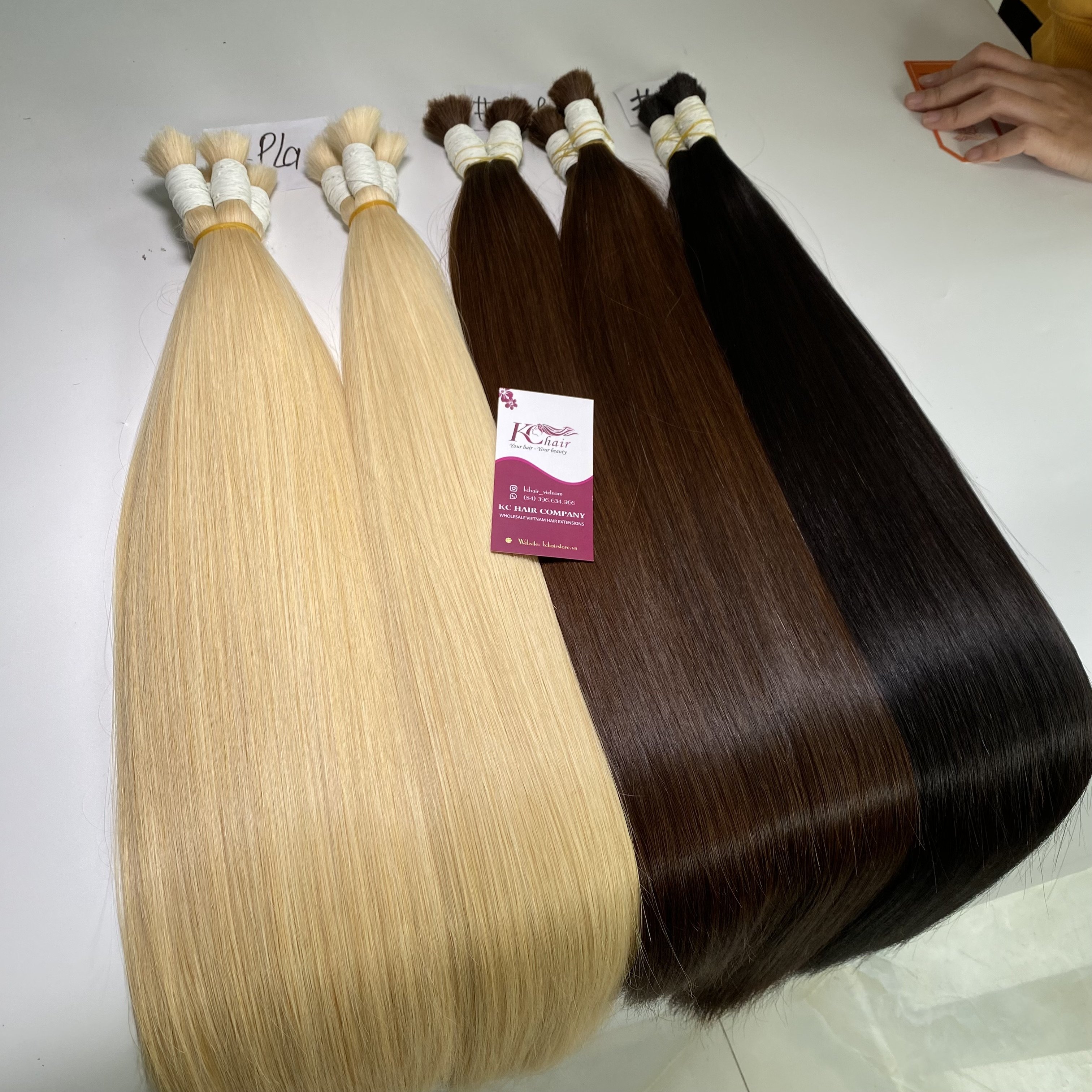Top Trending Bulk Hair Bundles Straight Ombre Color Raw Vietnamese Hair Cuticle Aligned Hair Extensions