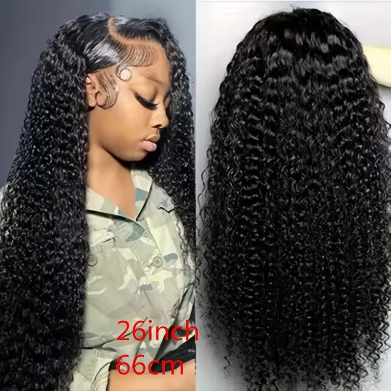 13x4 Lace Front HD Raw Human Hair Wig Glueless Pre-Pluck Water Wave Curly Style Straight Wig for Black Women