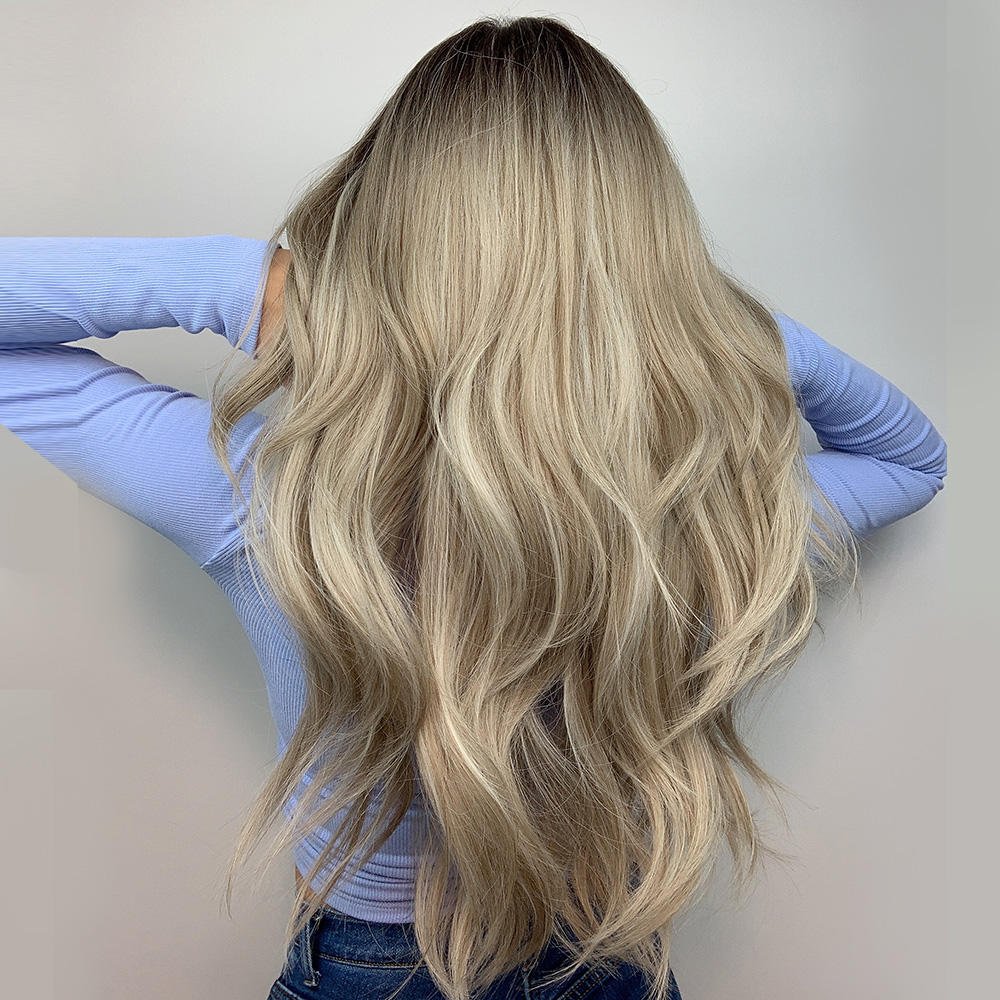 Factory Prices Short Straight Human Hair Wigs for Women Blonde to Brown Ombre Bob Wigs with Bangs Daily