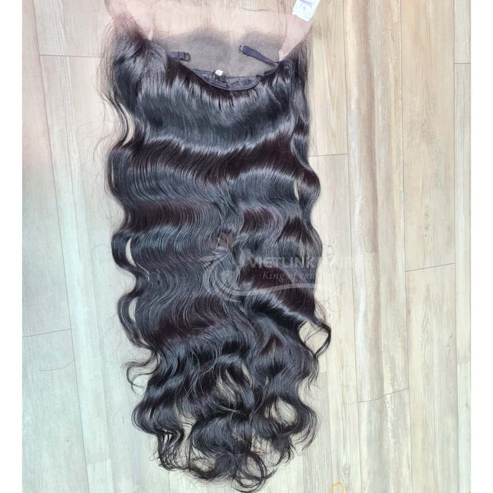 RAW VENDOR Cambodian Wavy Frontal 13*4 Wigs Human Hair Black Human Hair Wigs Wavy 150% Density Hd Lace Wig From Vietlink Hair
