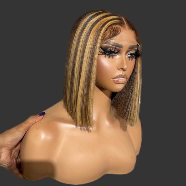 2024 Wholesale Peruvian Bob Lace Front Human Hair Wig Transparent Glueless Full HD Lace Bob Wig Cheap 13*4 Lace Frontal Short Bo
