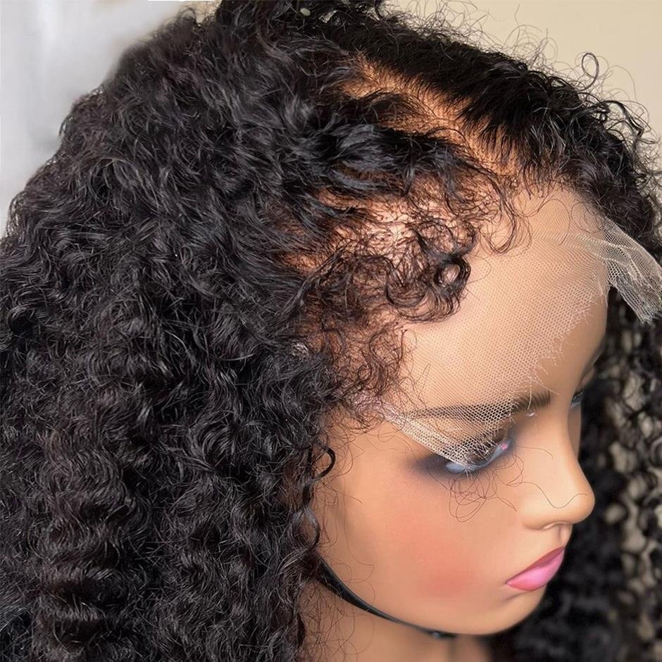 Hot Selling Raw Indian Curly Hair Wigs for Black Women Brazilian Human Hair Hd Lace Frontal Wig 4c Edge Wig with Curly Baby Hair