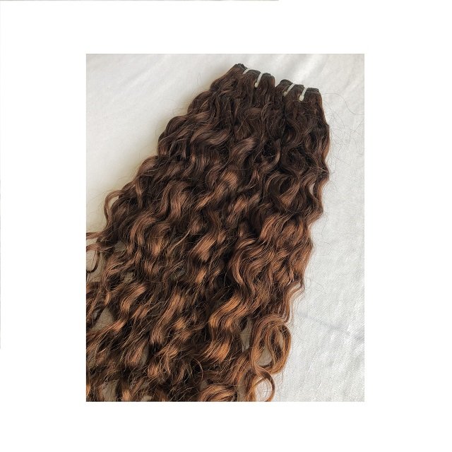 Raw Single Donor Water Waves # 2 Coloured Curly Bundles Wholesales Unprocessed Remy Cuticle Aligned Human Hair Extension Vendors