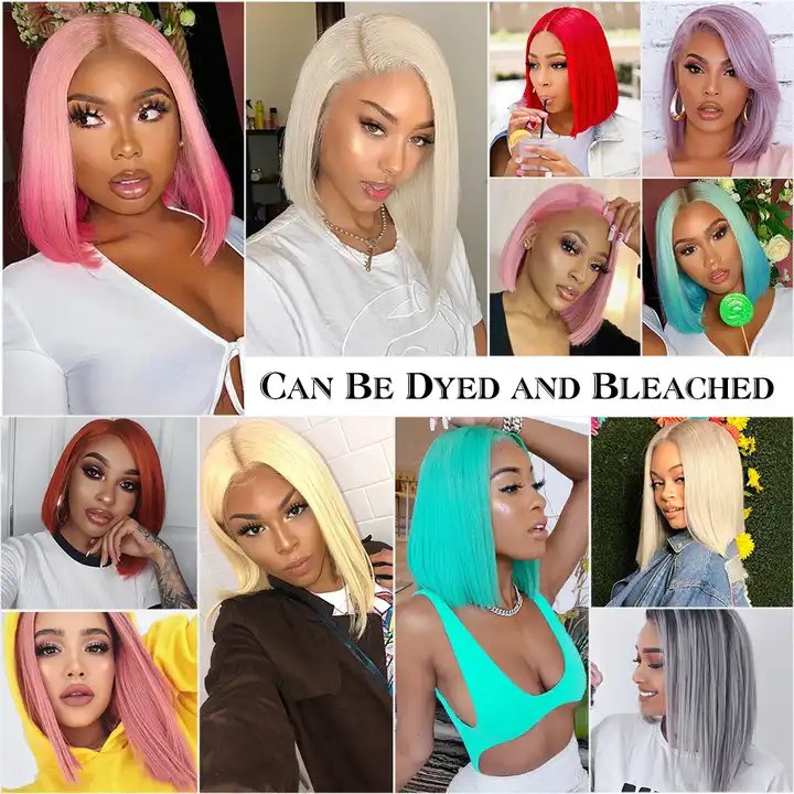 BMF Cheap Short Bob Transparent Hd Lace Human Hair Wig 8-14inch Mink Brazilian Hair 4x4 Closure Short Bob Wigs For Black Women