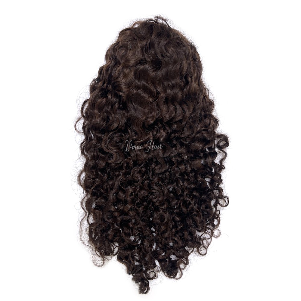 VMAE Custom Virgin Raw Deep Curly Color Human Hair Wig 130% 150% 13*6 6*6 Lace Front Wig HD Transparent Lace Closure Frontal Wig