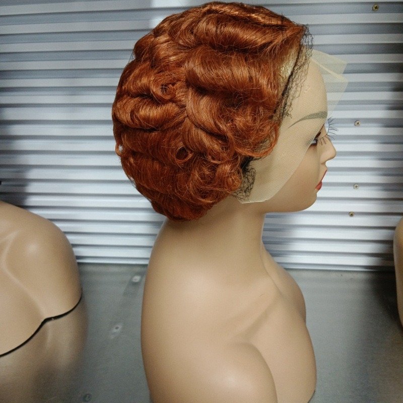 13*4 pixie cut transparent lace frontal Brazilian Remy human hair wigs for women Preplucked short curly human hair wigs