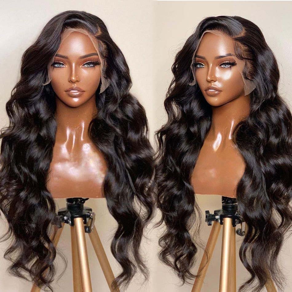 Vendor Stock HD Transparent Swiss Lace Wigs Human Hair Lace Front Glueless Brazilian 100% Virgin Natural Human Hair Wigs