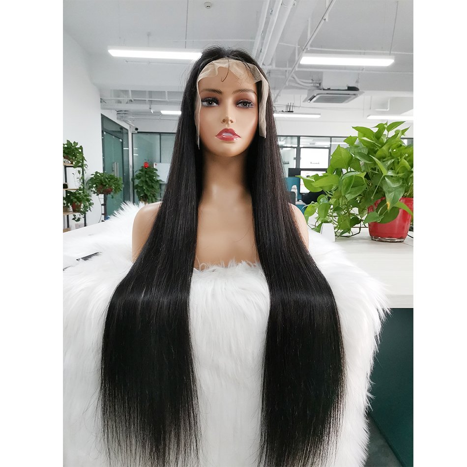 Vendor Stock HD Transparent Swiss Lace Wigs Human Hair Lace Front Glueless Brazilian 100% Virgin Natural Human Hair Wigs