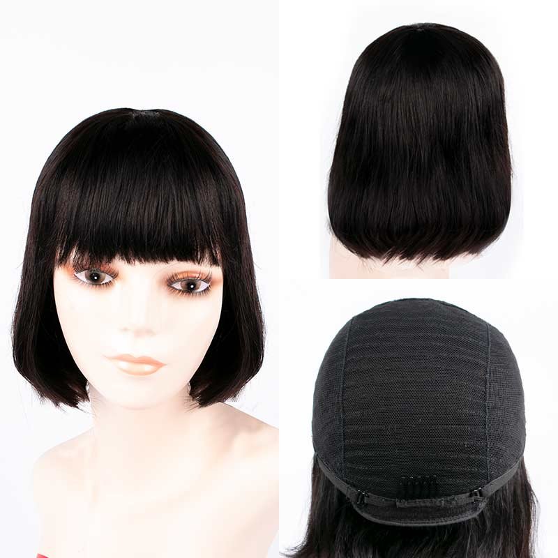 High quality Wholesale high quality 10a grade human hair vendors non lace wig short bob human hair wigs