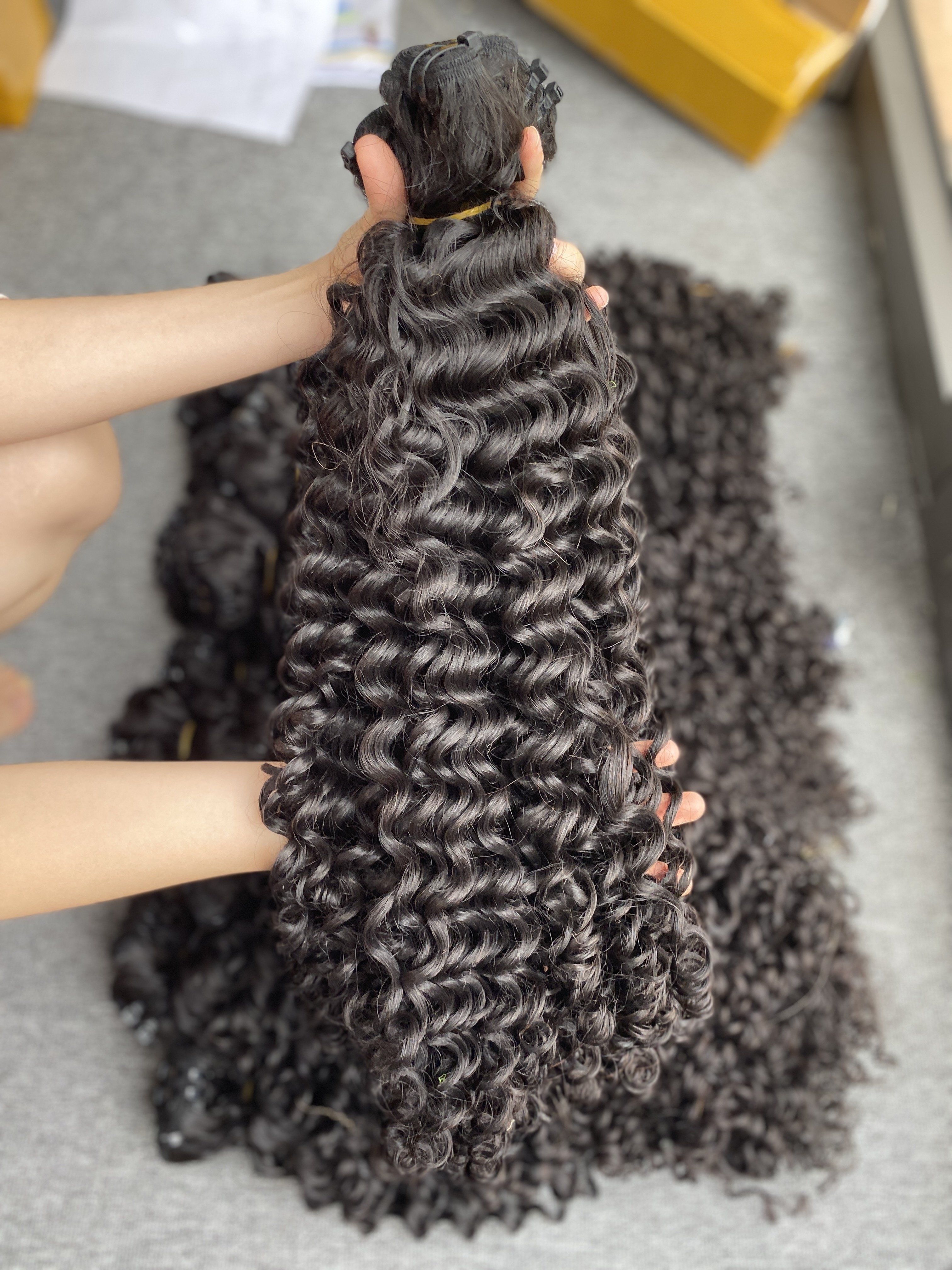 Deep Wave Bundles Half up Half down Raw Vietnamese Human Hair Luxury Quality Virgin Hair Extensions For Black Women