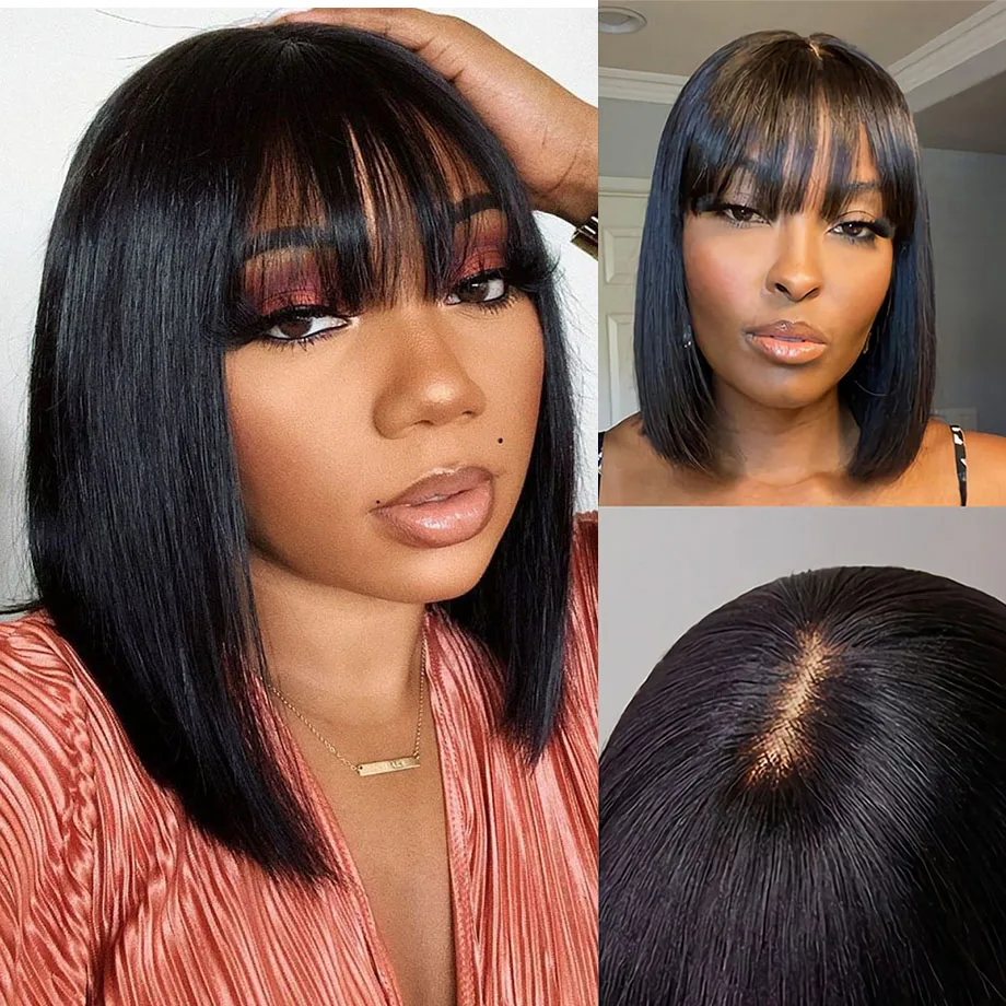 13*4 13*6 HD Lace Frontal Human Hair Wigs For Black Women Factory Wholesale Cheap Wigs Cheap SDD Gluess Wig With Bang