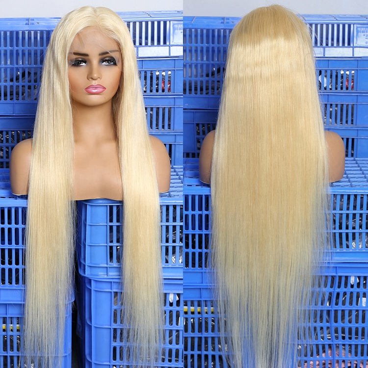 40 Inch 100% Unprocessed Blonde Raw Virgin Peruvian Human Hair 613 Wigs HD Lace Wig 13x6 Full Lace Front Wigs Human Hair