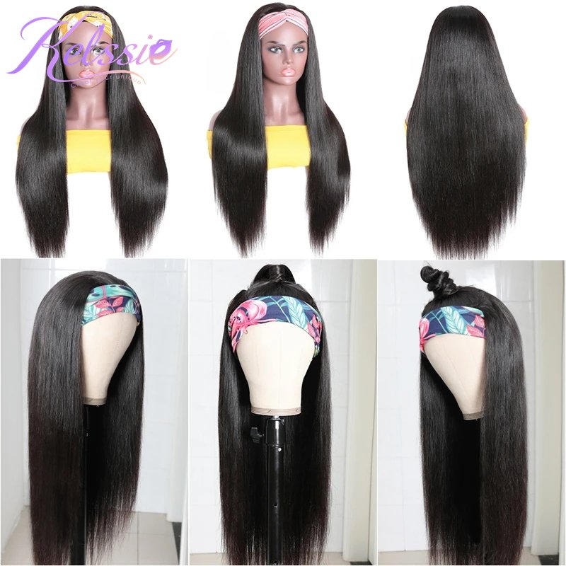 Cheap brazilian Hair Headband Edge Wig Human Hair,Headband Straight Virgin Human Hair Wig,40 inch Long Hair Wholesale Lace Wig