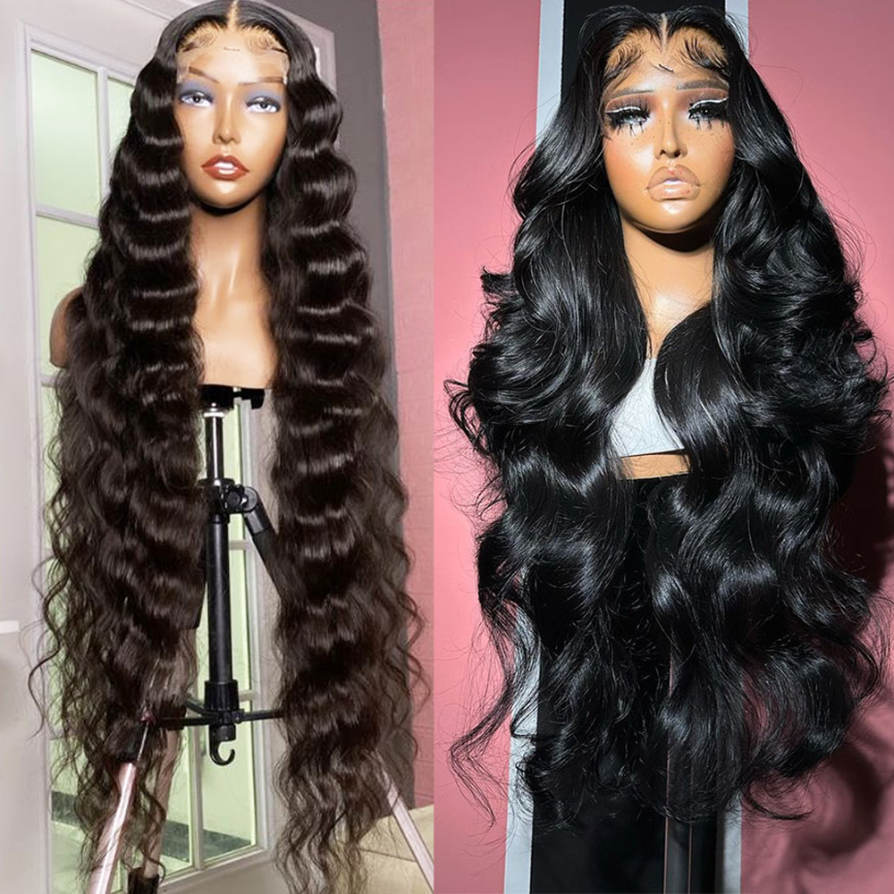 Glueless Body Wigs Human Hair Lace Front Deep Curly Virgin Hair 360 Full Lace Human Hair Wigs For Black Women Hd Lace Front Wigs