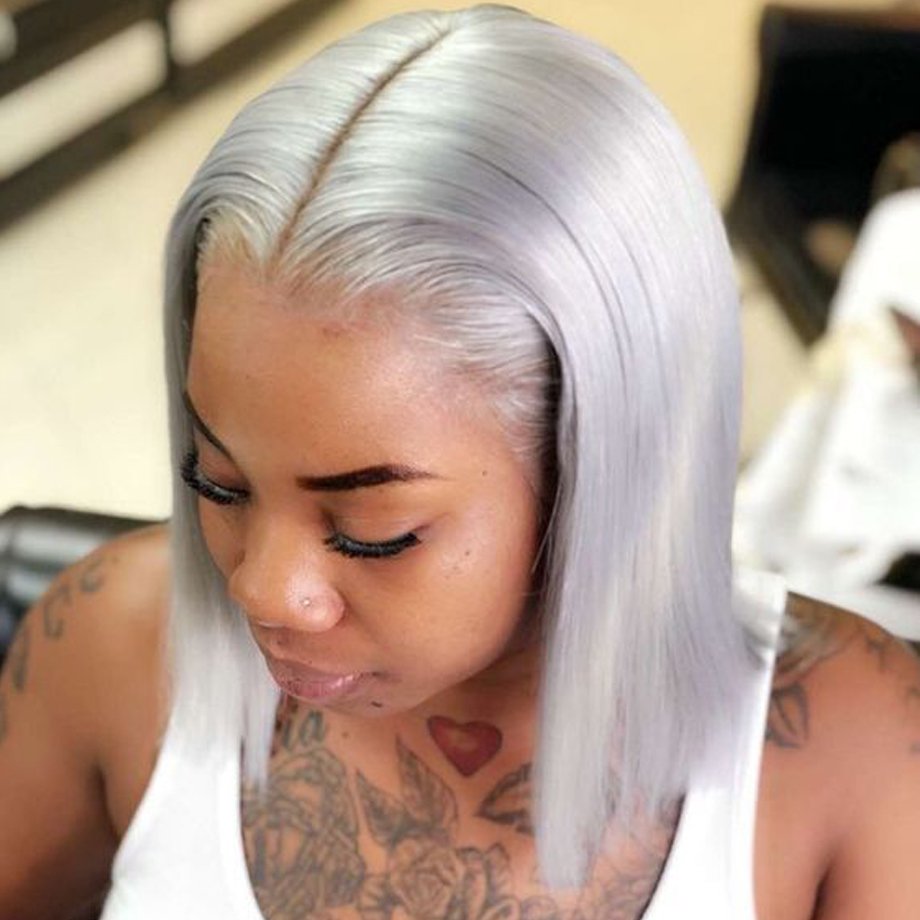 Short Lace Front Human Hair Wigs Blonde Bob Wig With Pre plucked Hair line For Black Women Full End