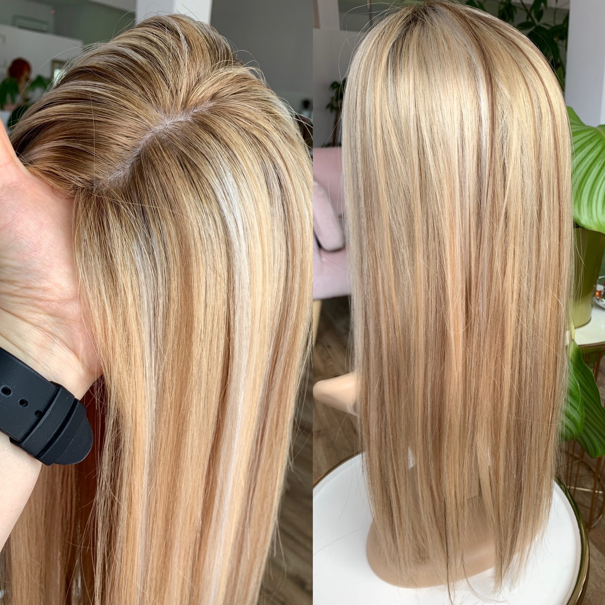 Double Drawn Human Hair Toupee For Women Top Hair Piece 6# Curly Virgin European Remy Hair Body Wave Silk Base Wig 12 Inches