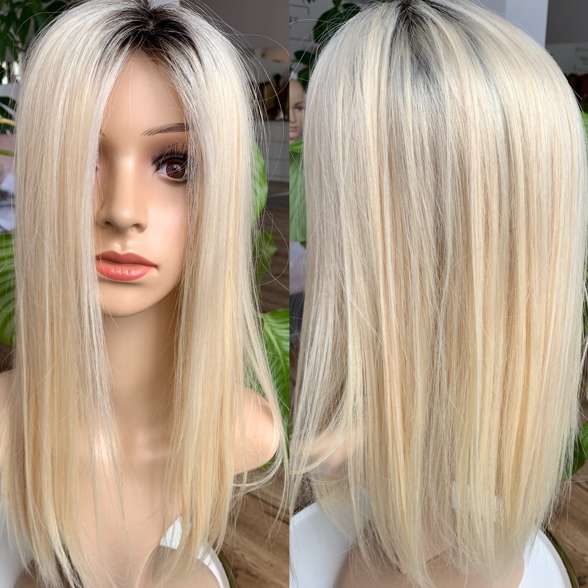 Double Drawn Human Hair Toupee For Women Top Hair Piece 6# Curly Virgin European Remy Hair Body Wave Silk Base Wig 12 Inches