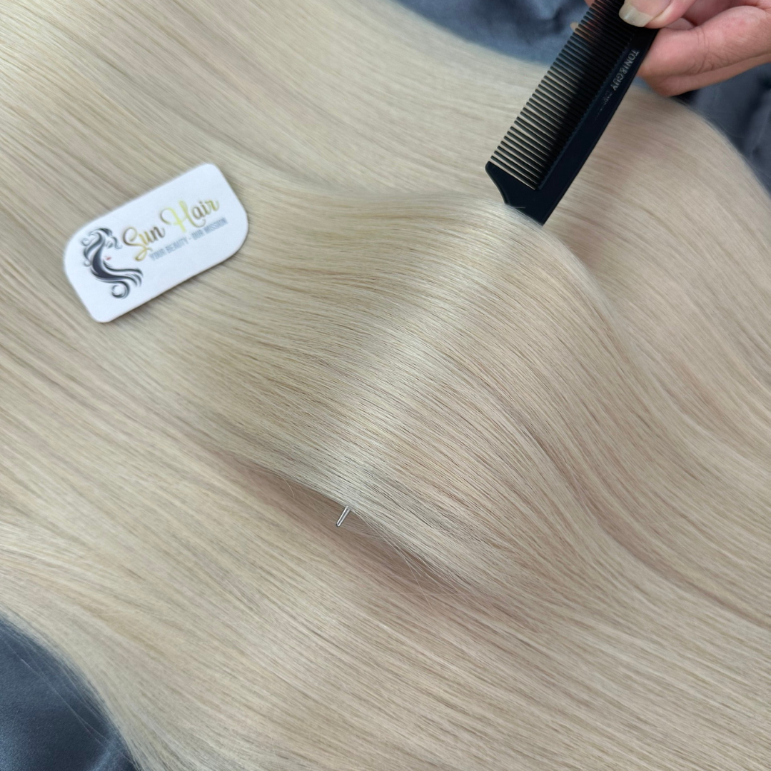 Sun Hair Company Hot Trend Color Platinum Silky Straight Super Double Drawn Weft Bundles 100% Vietnamese Human Hair Extensions