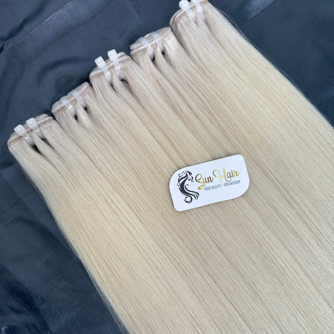 Sun Hair Company Hot Trend Color Platinum Silky Straight Super Double Drawn Weft Bundles 100% Vietnamese Human Hair Extensions