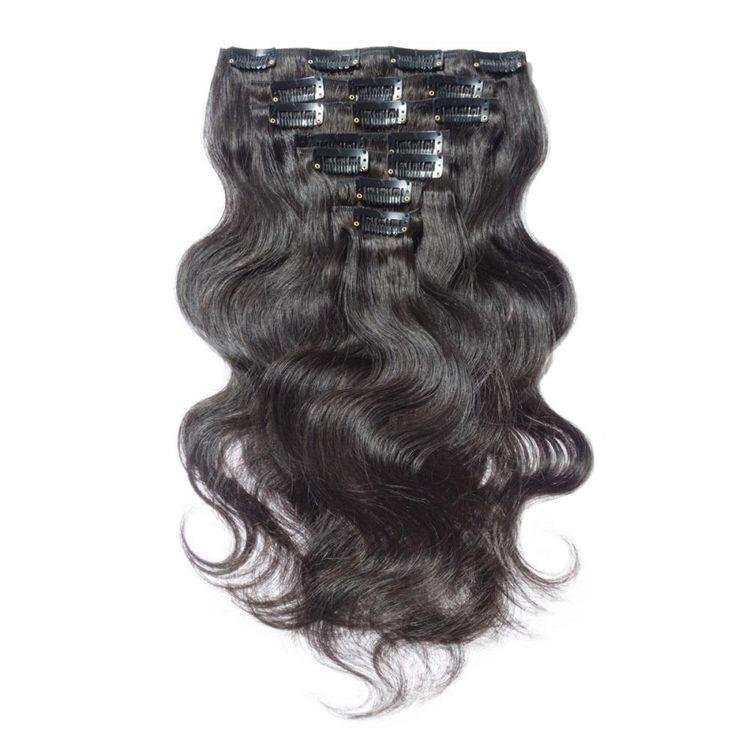 Super Quality Double Drawn Clip In Human Hair Extension Unprocessed Human Clip In Hair Extensions 100% Human Hair