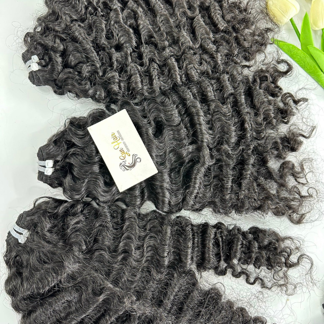 Wholesale 100% Natural Black Vietnamese Human Hair Extensions Hot Selling Hot Wave Style Soft Weft Bundles