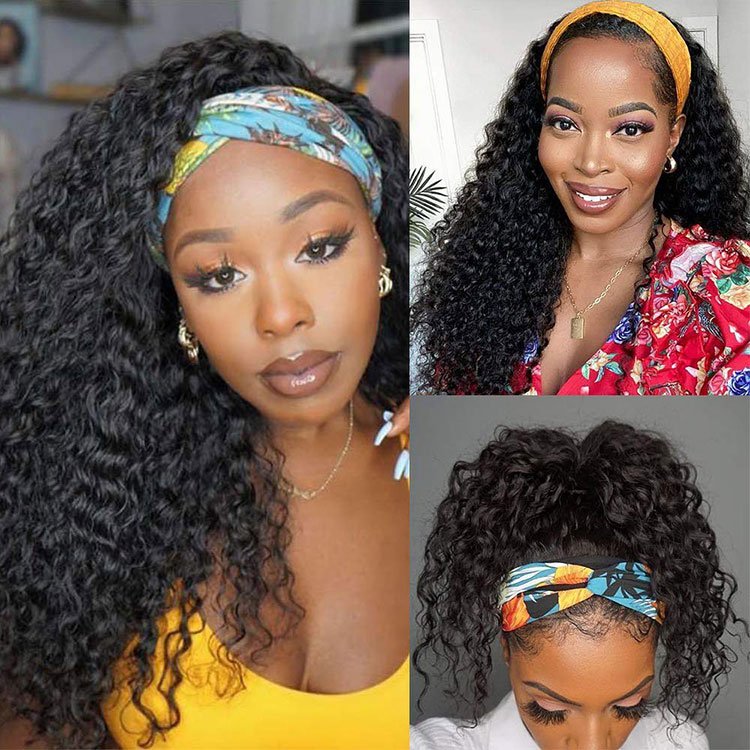 Wholesale Headband Wig Human Hair For Black Women,Remy Human Hair Headband Wig,Headband Kinky Ponytail Human Hair Wig