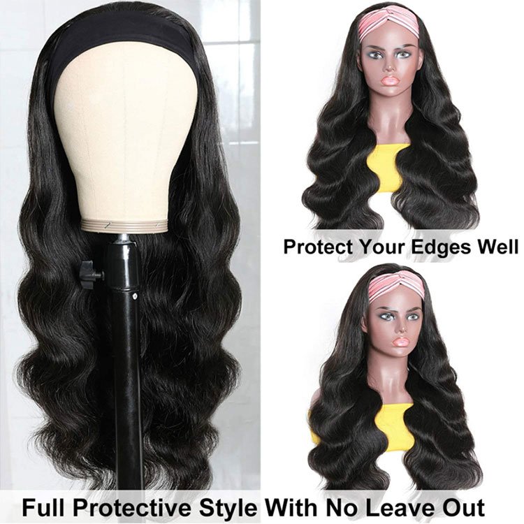 Wholesale Headband Wig Human Hair For Black Women,Remy Human Hair Headband Wig,Headband Kinky Ponytail Human Hair Wig