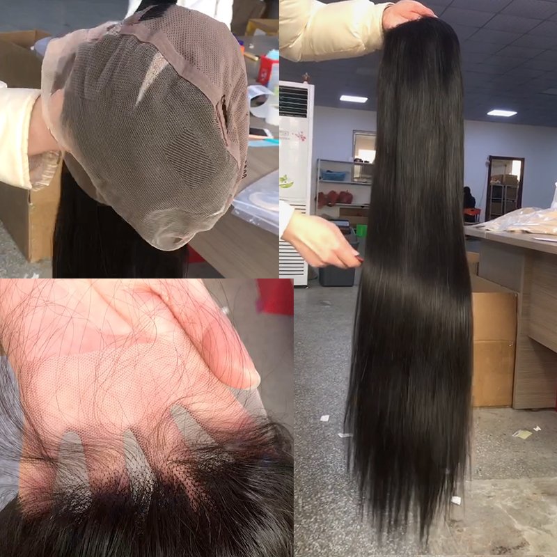 Drop Shipping 30 Inch 13x4 13x6 Pre Plucked Best Hd Lace Frontal Wig Bone Straight Wholesale Vendor Lace Front Human Hair Wig
