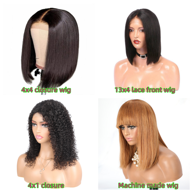 Wholesale Peruvian Bob Wig Lace Front Human Hair Glueless 8-14inch 5X5 HD Lace Closure Wigs Cheap 13*4 Lace Front Bob Wig