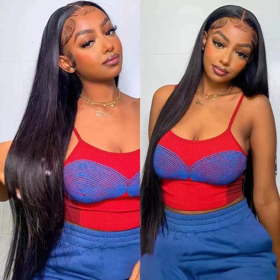 Wholesale Brazilian Virgin Hair wig Human Hair Lace former wig 13*4 glue-free HD lace wig aligned with the cuticle