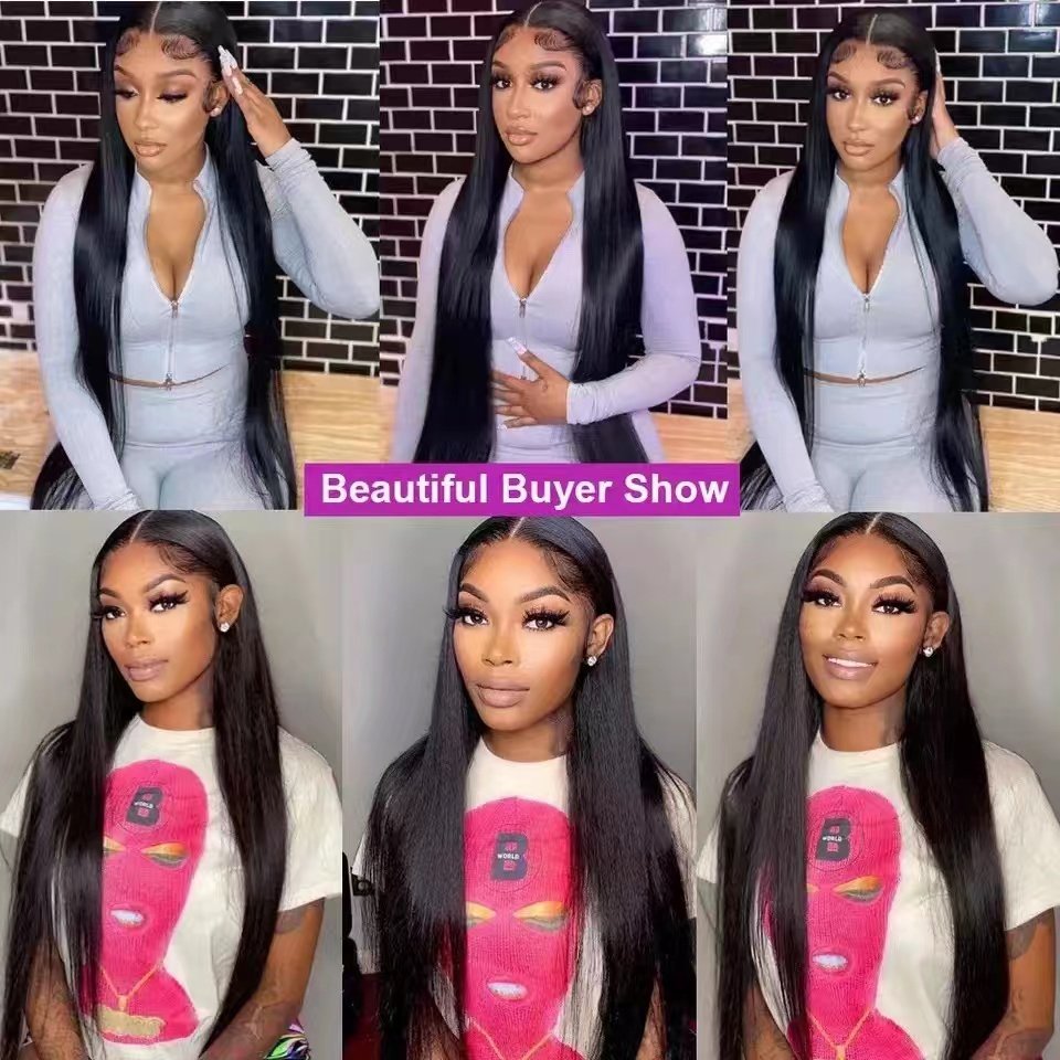 Wholesale Brazilian Virgin Hair wig Human Hair Lace former wig 13*4 glue-free HD lace wig aligned with the cuticle