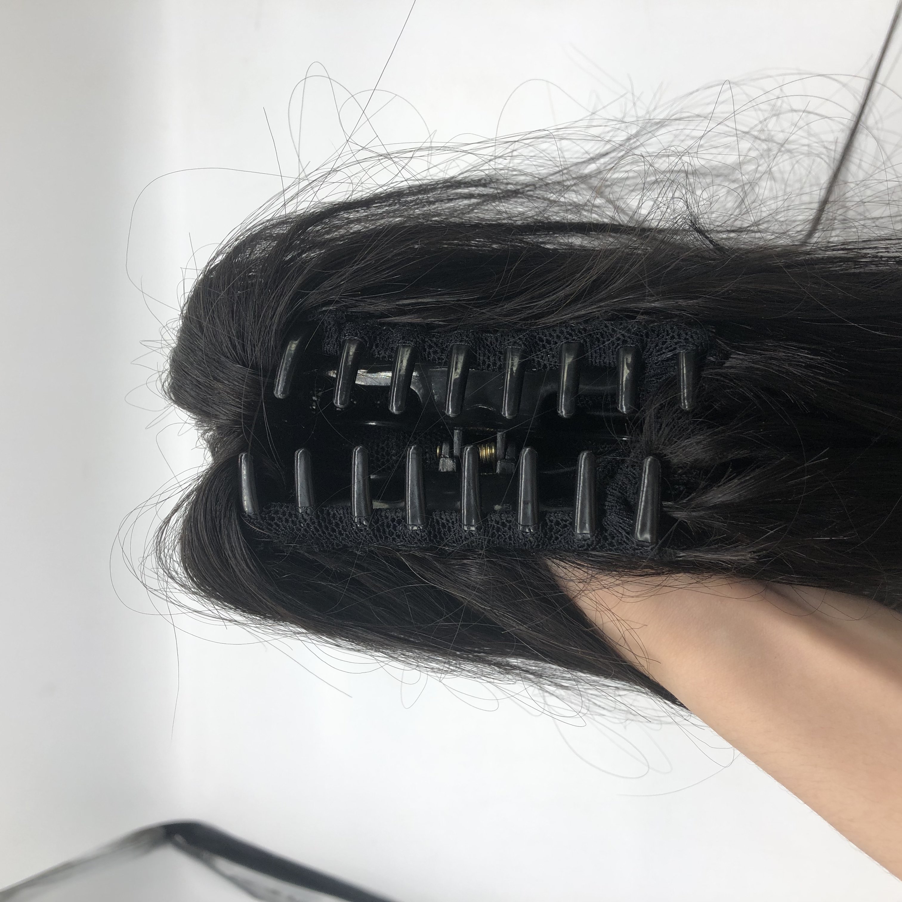 2023 LONGFOR High Quality Claws Ponytail Tail hair Extensions real Human Hair Straight Hair Claw