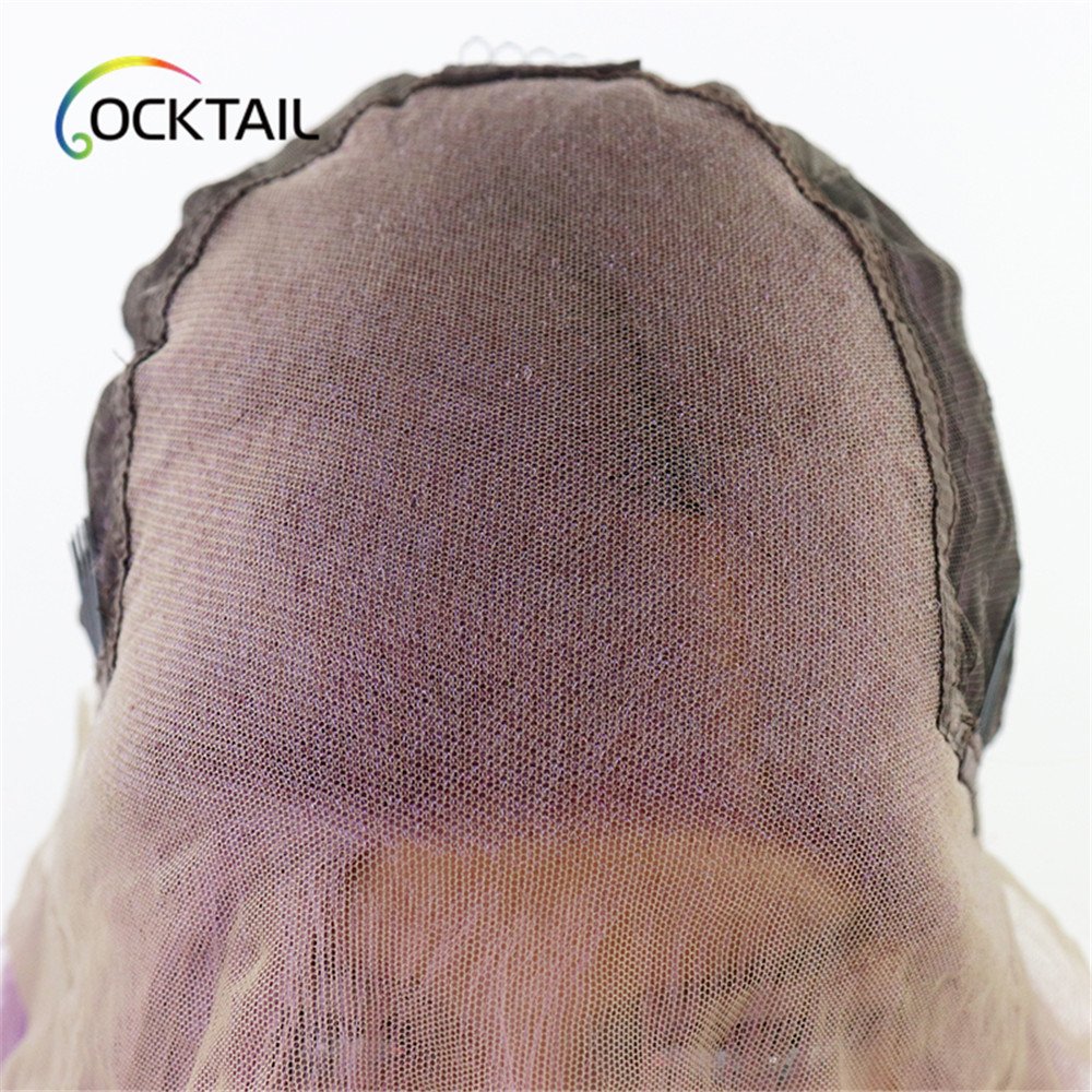 factory synthetic lace frontal wig longest purple deep wave hair synthetic lace frontal wigs