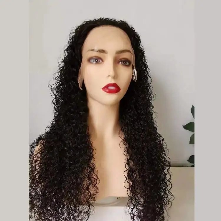 Perruque Cuticle Aligned 13X4 Jerry Curly Lace Front Wigs, Natural Color HD Transparent Lace Frontal Human Hair Wig