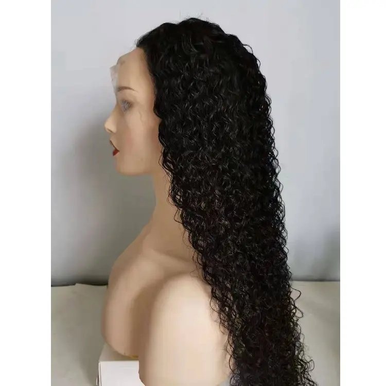 Perruque Cuticle Aligned 13X4 Jerry Curly Lace Front Wigs, Natural Color HD Transparent Lace Frontal Human Hair Wig