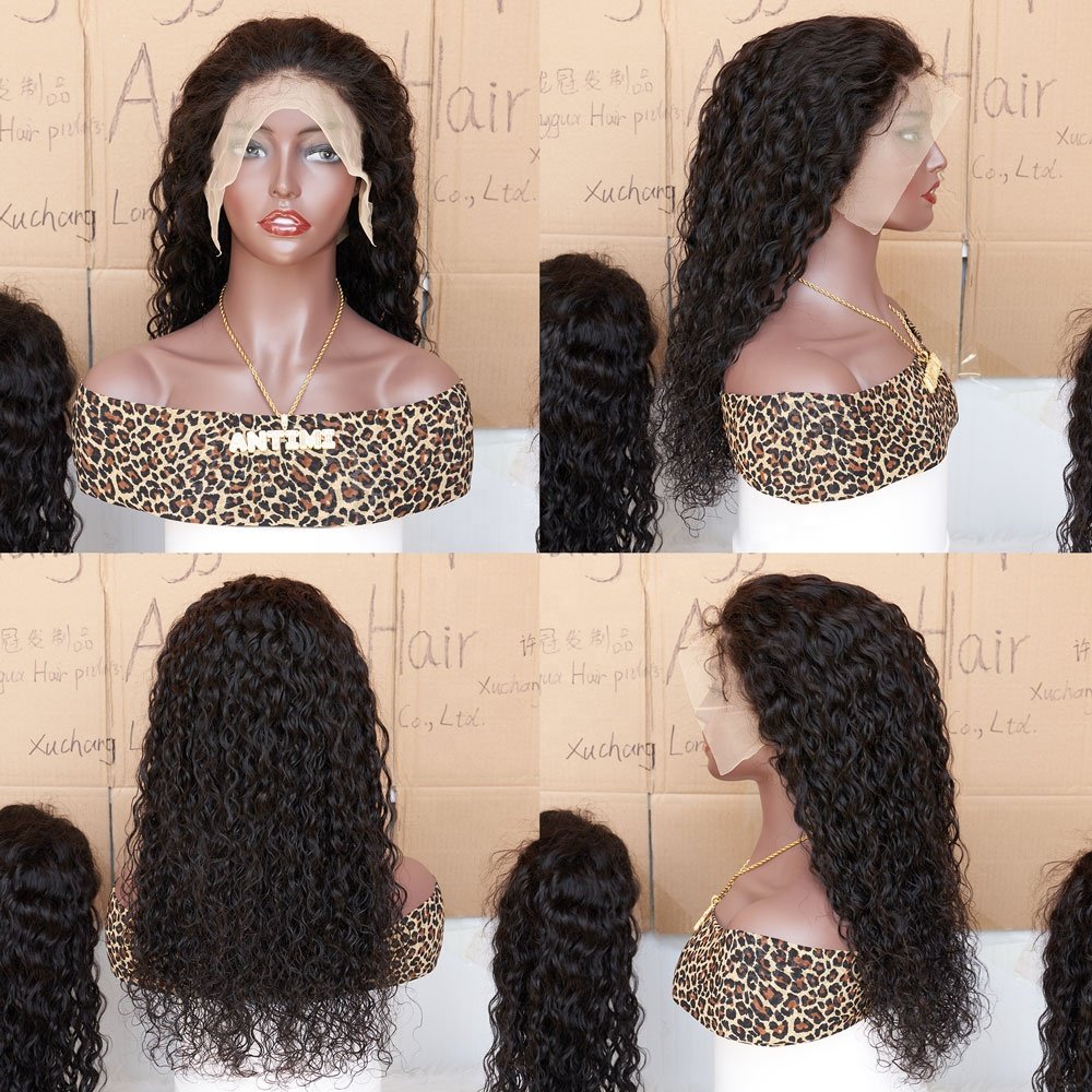 Cheap Transparent Swiss 13X4 Lace Frontal 20-inch Water Wave Vietnamese Raw Hair Brazilian Human Hair Wig