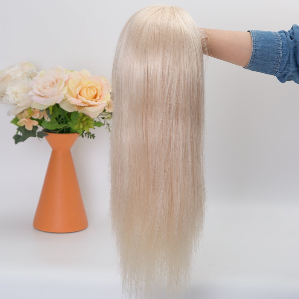 Medical Wig European Human Hair For Alopecia Patients Silicone Silk Top Virgin Hair With Factory Customize Size Full Hand Made
