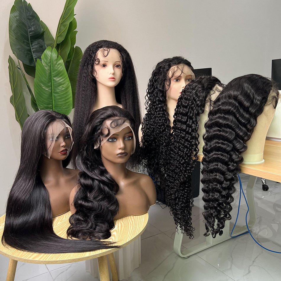 Yiwigs Wholesale Peruvian Virgin Hair Natural Wigs Human Hair Transparent Lace Frontal Wig Vendors Water Wave Human Hair Wig