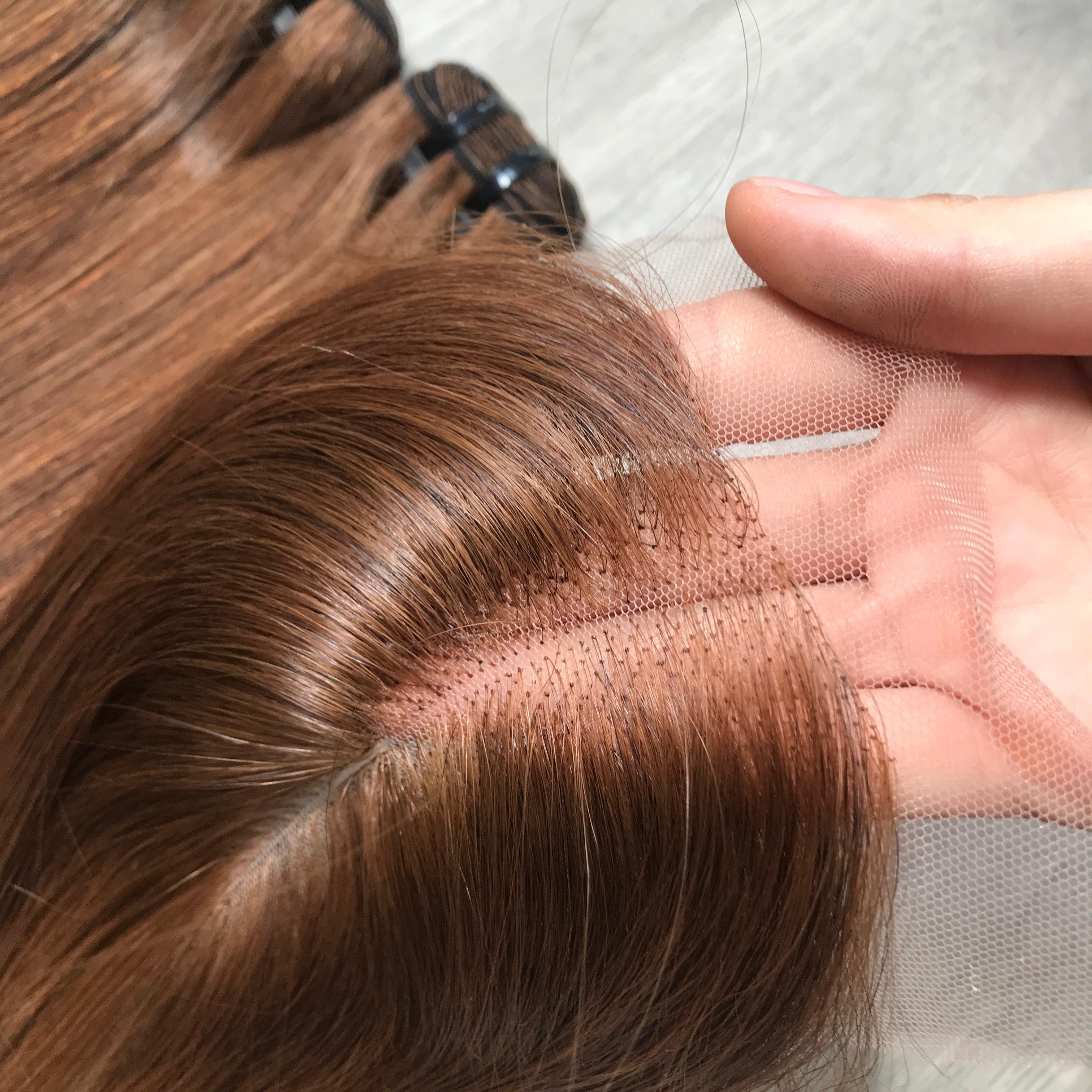 100% Natural Cuticle Aligned Wholesale Virgin Hair Vendor Customised Color Bone Straight HD Lace Frontal Vietnamese Raw Hair