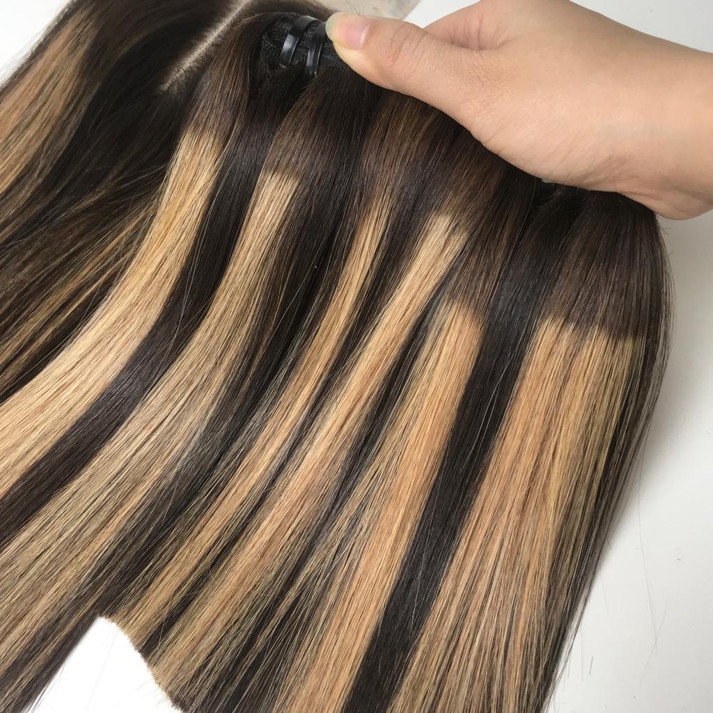 100% Natural Cuticle Aligned Wholesale Virgin Hair Vendor Customised Color Bone Straight HD Lace Frontal Vietnamese Raw Hair