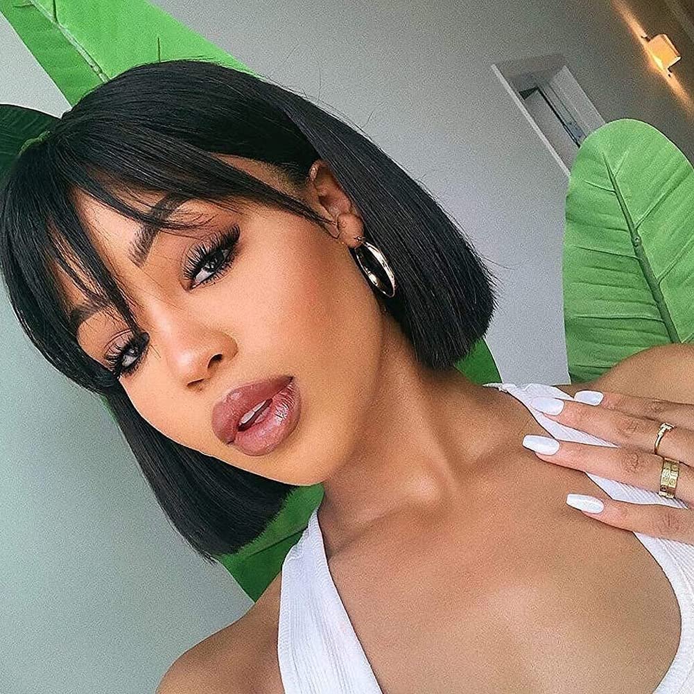 Vietnamese Raw Hair Bone Straight Wigs Glueless Straight Bob Human Hair Wigs 4x4 Lace Closure Vietnamese Raw Hair Bob Wigs