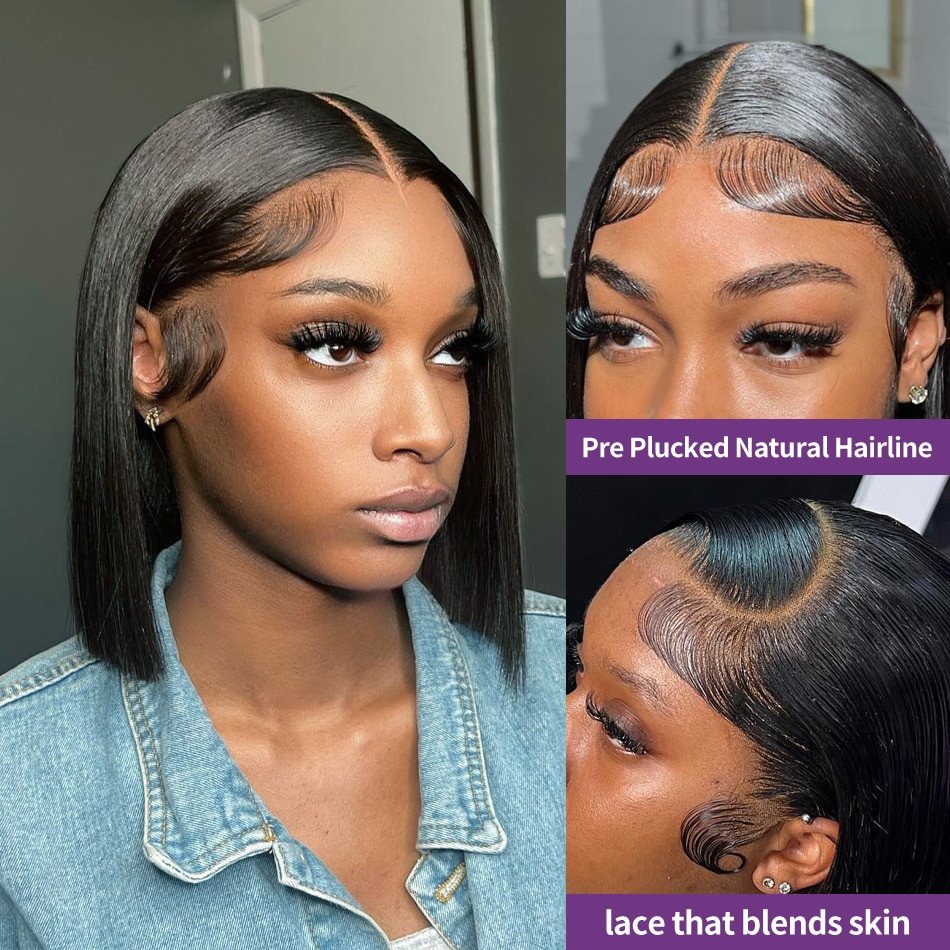Cheap Vietnamese Raw Hair Short Bob Wigs Human Hair Lace Front Wigs For Black Women Glueless Full HD Lace Frontal Wig Human Hair