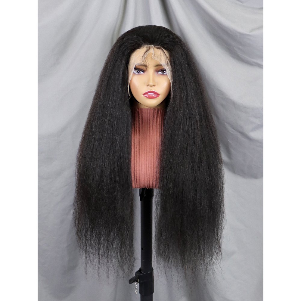 12A 100% Raw Virgin Human Hair Wigs Vendor Wholesale 13x4 Transparent Lace Front Wigs For Black Women Kinky Straight Wig