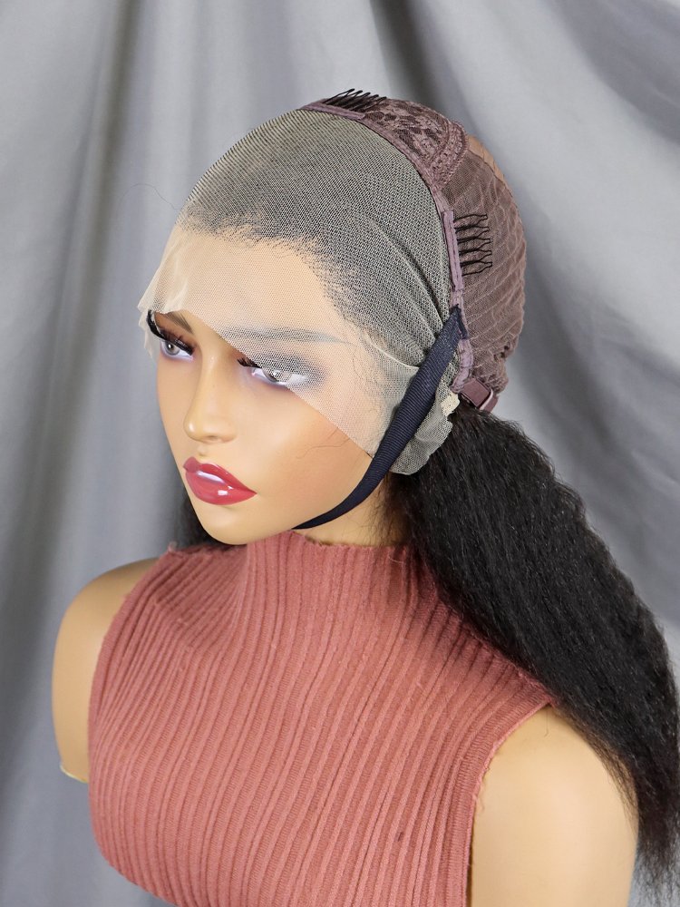12A 100% Raw Virgin Human Hair Wigs Vendor Wholesale 13x4 Transparent Lace Front Wigs For Black Women Kinky Straight Wig