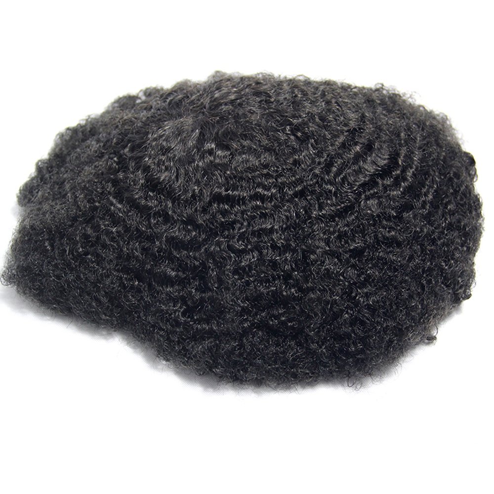 Kbeth Human Hair Wigs for Handsome Black Man American 2021 Afro Curly Style Natural Brazilian Hair Custom Accept Mens Wig