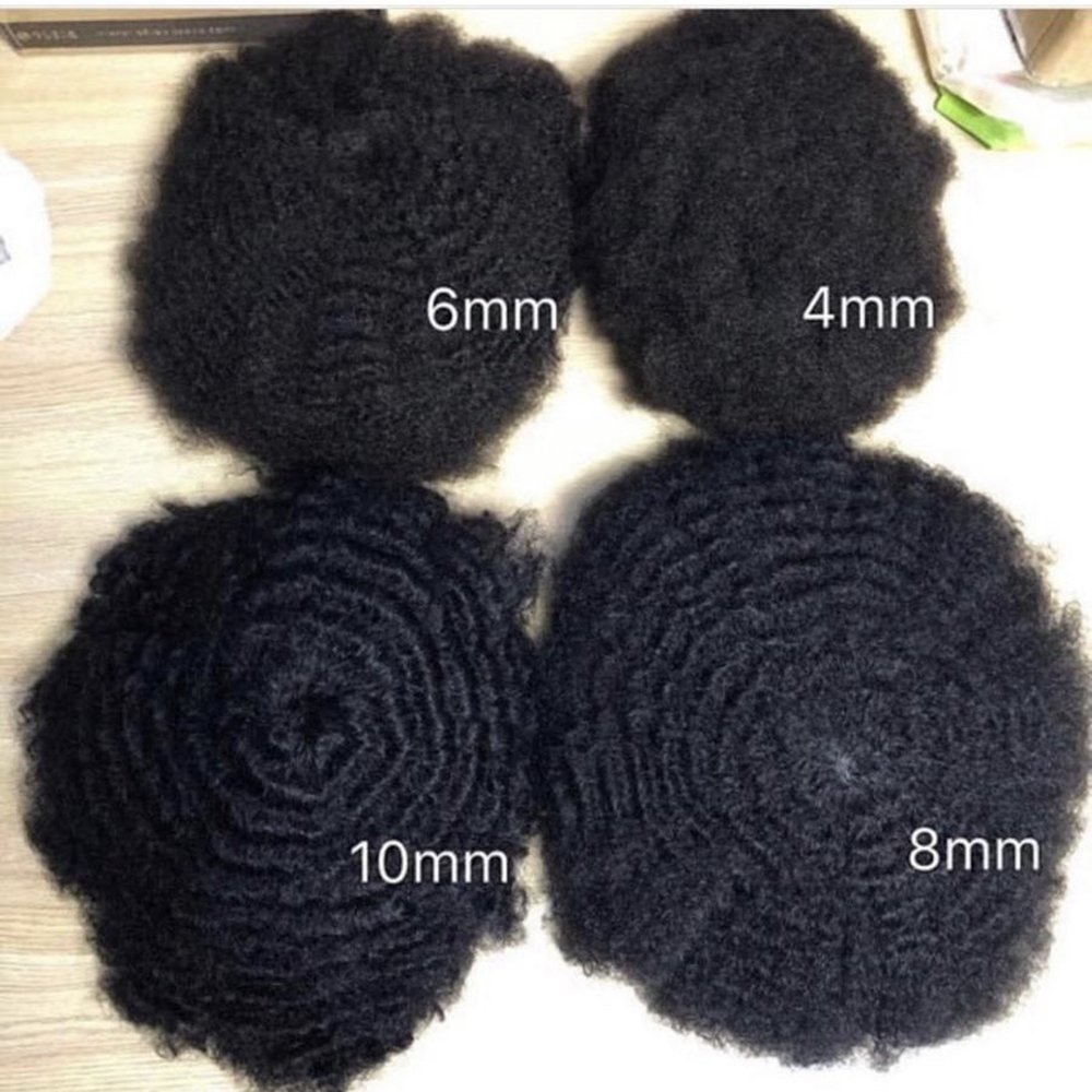 Kbeth Human Hair Wigs for Handsome Black Man American 2021 Afro Curly Style Natural Brazilian Hair Custom Accept Mens Wig