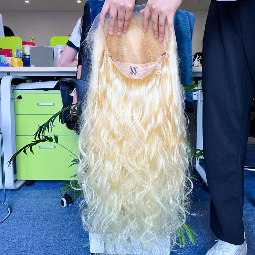 Honey Blonde Lace Front Wigs Human Hair Wig Frontal Wig Full 200 Density Body Wave Brazilian 613 13x6 HD Lace Long Transparent